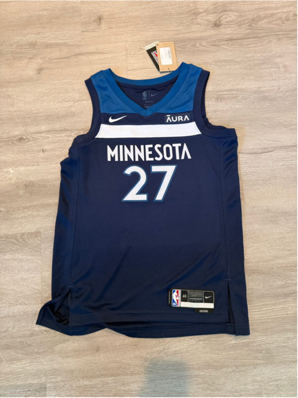Men's Nike Minnesota Timberwolves Rudy Gobert Jersey Size S Navy White